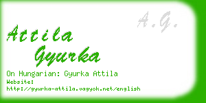 attila gyurka business card